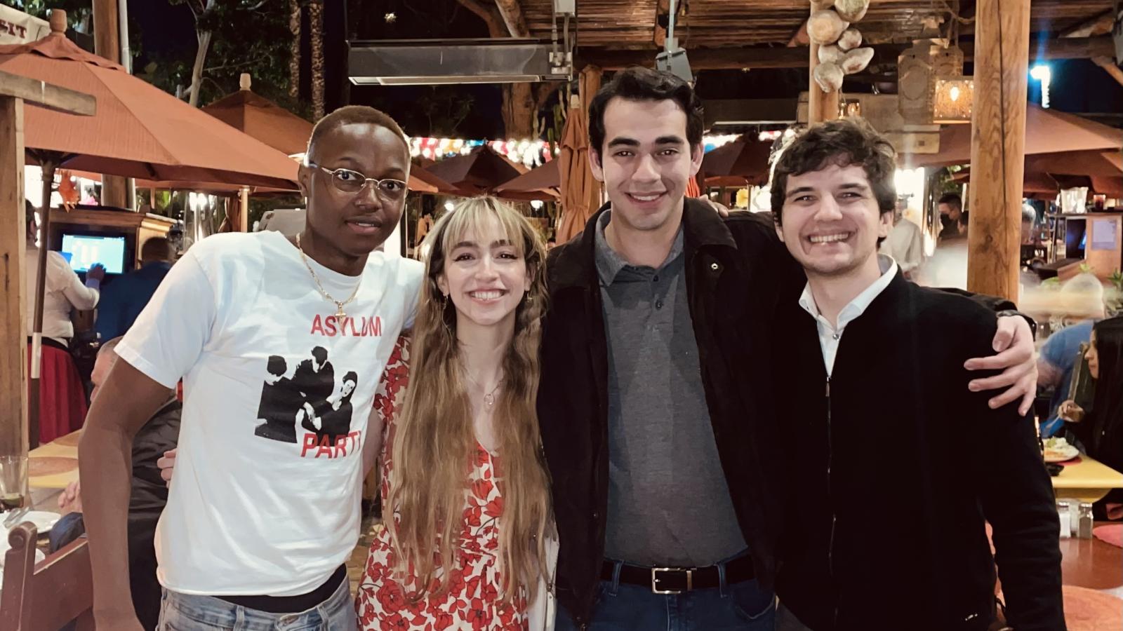 Olu Omoyugbo, Izabella Davis, Jayden Saldana, and Andrew Gewecke